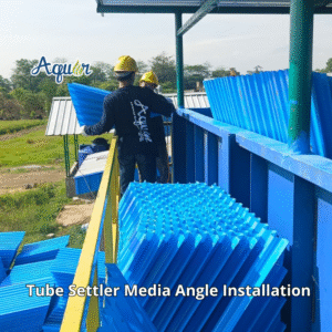 Tube Settler Media Angle Installation